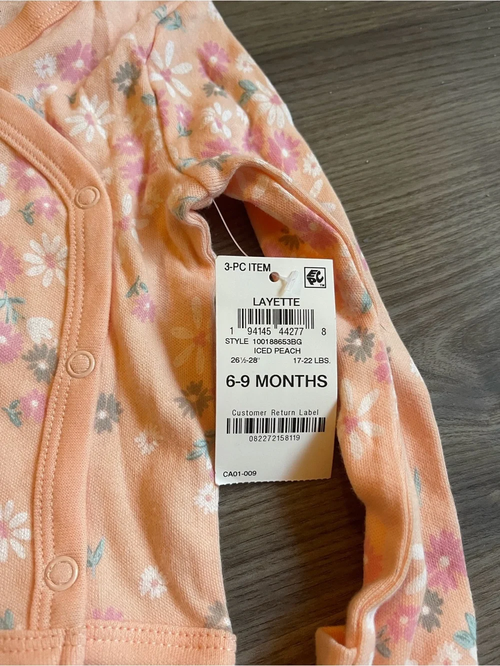 First Impressions Baby Girl Floral Cardigan & Footed Pants Set 6-9M | 2pc NEW
